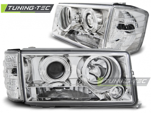 Upgrade Klarglas Scheinwerfer für Mercedes Benz 190 W201 82-93 chrom